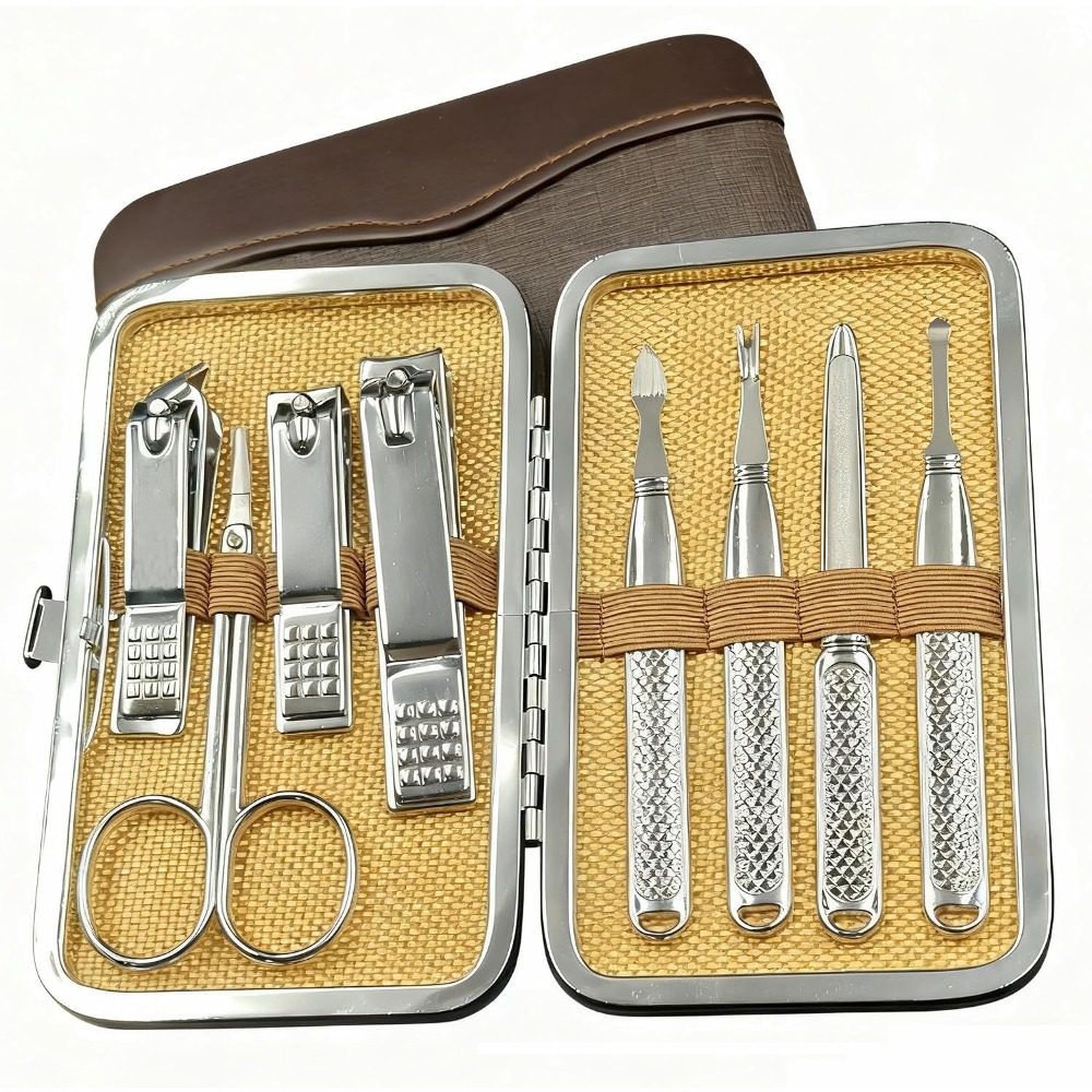 Mens Grooming Kit Case - Set Manikur Pedikur Profesional untuk Pria