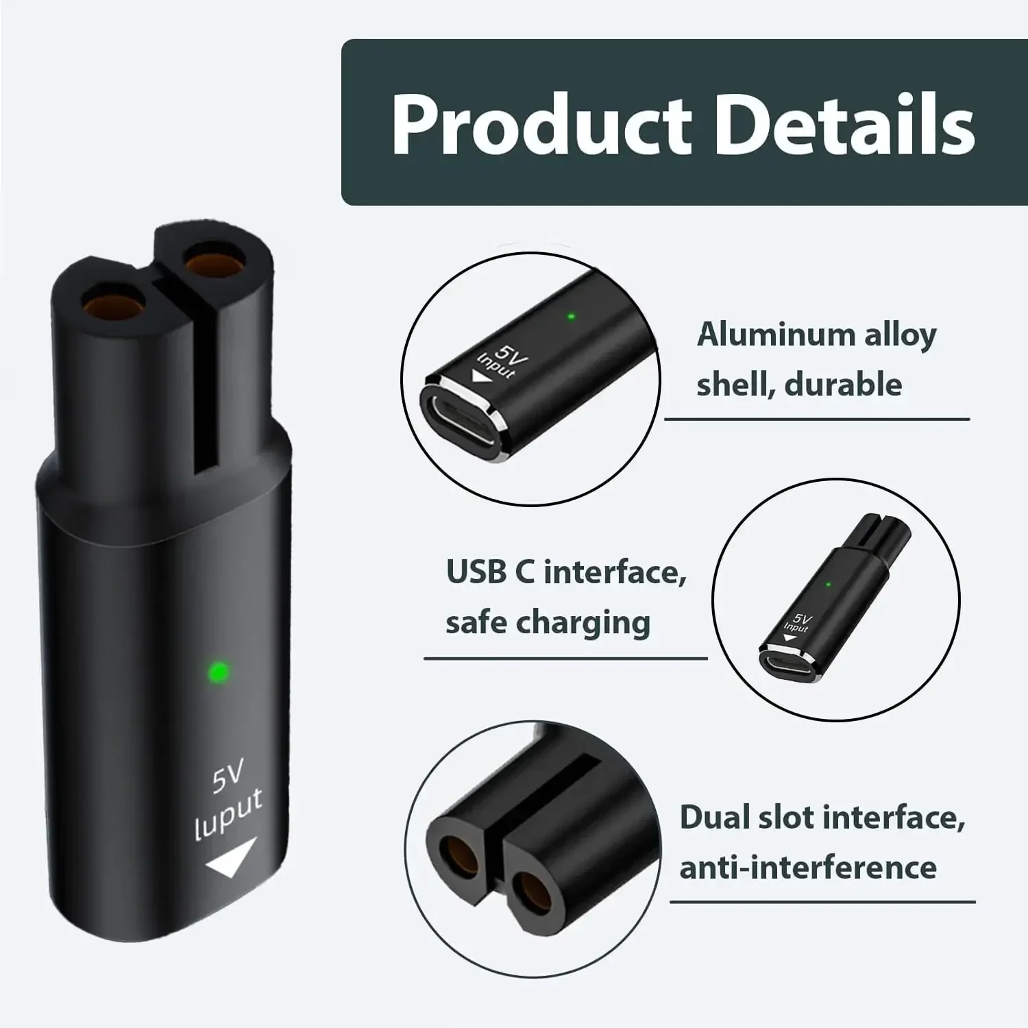 Adaptor Pengisi Daya Tipe-C 5V - Men'S Grooming Trimmer ulasan dan harga